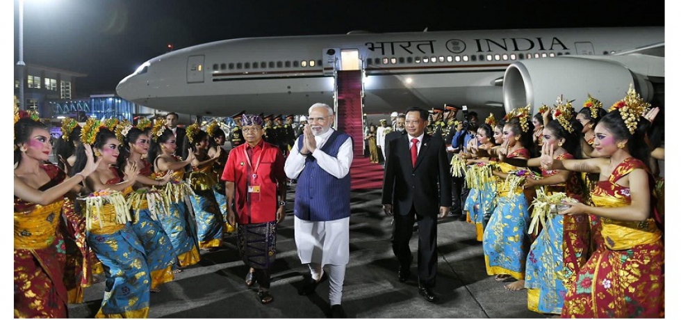 Welcome of Hon'ble PM at Bali Airport during G20