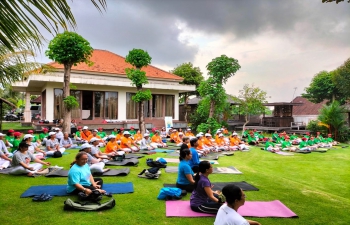 Hatha Yoga Workshop at Gumuh Ayu Yoga Centre in connection with IDY 2023