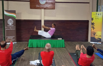 Pre-Event IDY at Yoga Nidra Ashram
